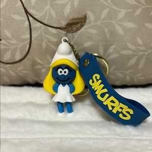 Smurfs Keychain with Smurfette Figure